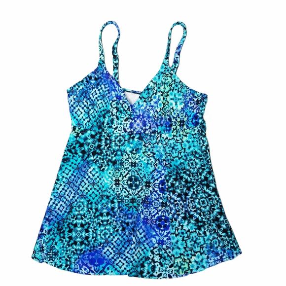 Swim Solutions Santorini Tankini Top Size 10 - Picture 1 of 9